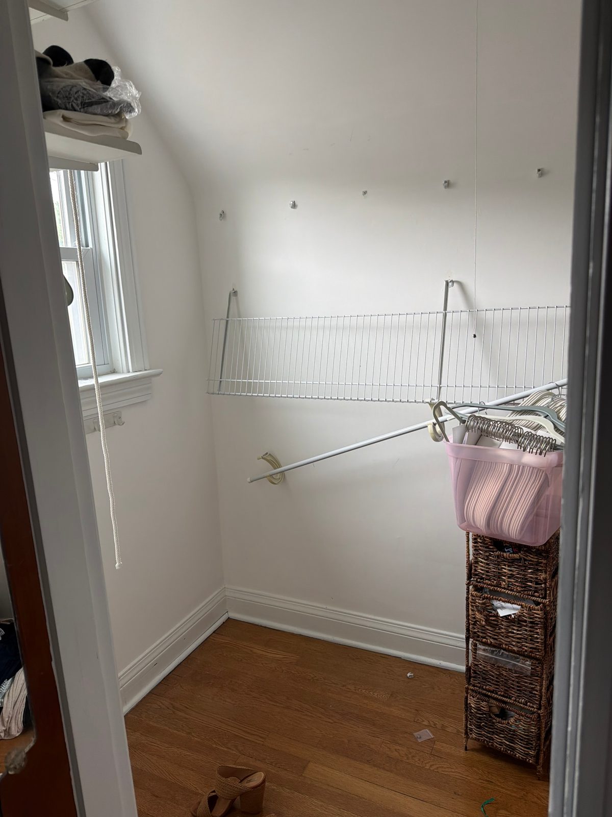 Room before painting - plain white walls